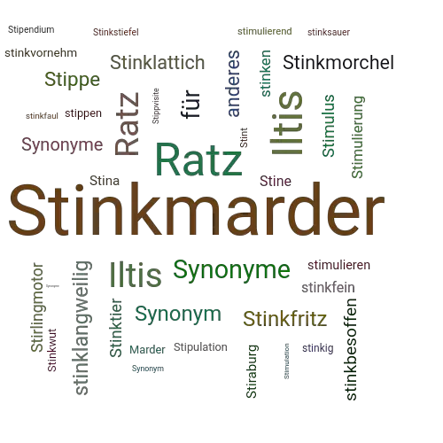 Ein anderes Wort für Stinkmarder - Synonym Stinkmarder