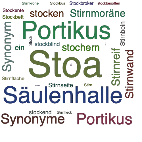 Ein anderes Wort für Stoa - Synonym Stoa