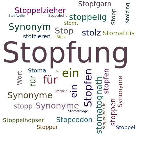 Ein anderes Wort für Stopfung - Synonym Stopfung