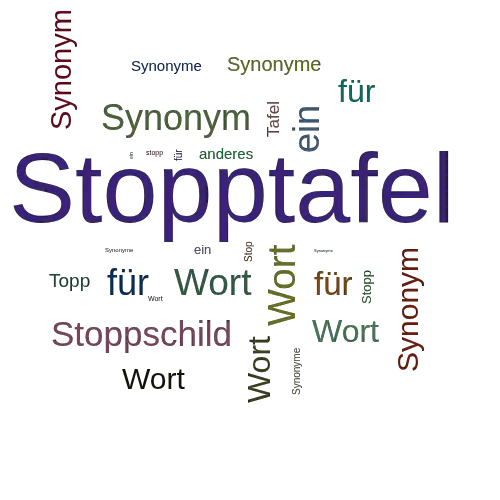 Ein anderes Wort für Stopptafel - Synonym Stopptafel