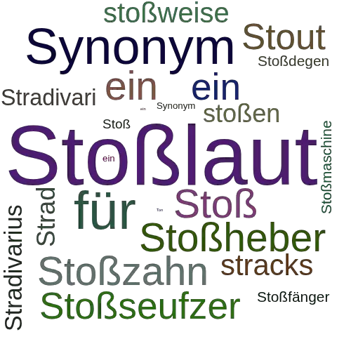 Ein anderes Wort für Stoßton - Synonym Stoßton
