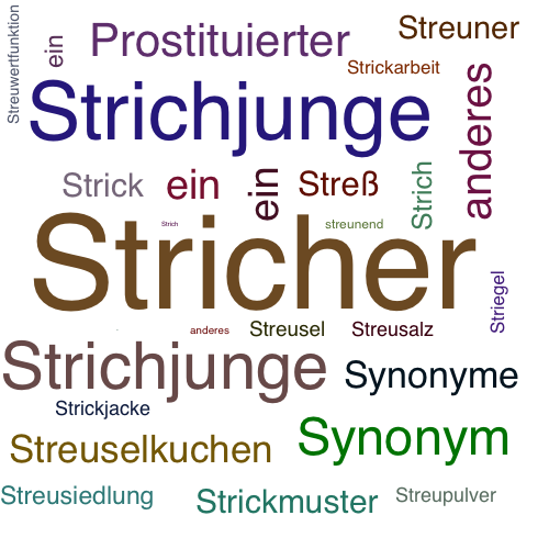 Ein anderes Wort für Stricher - Synonym Stricher