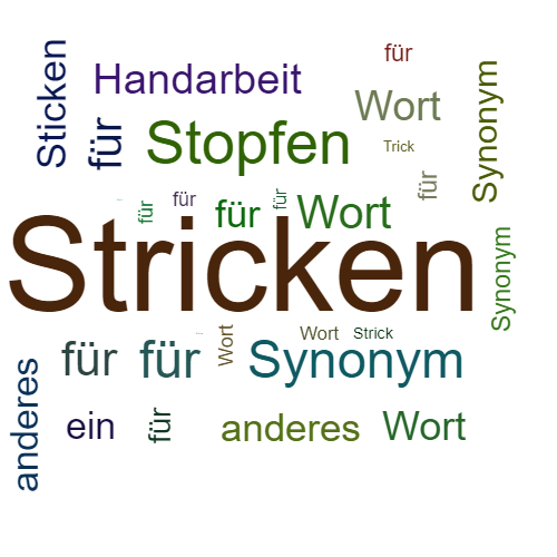 Ein anderes Wort für Stricken - Synonym Stricken