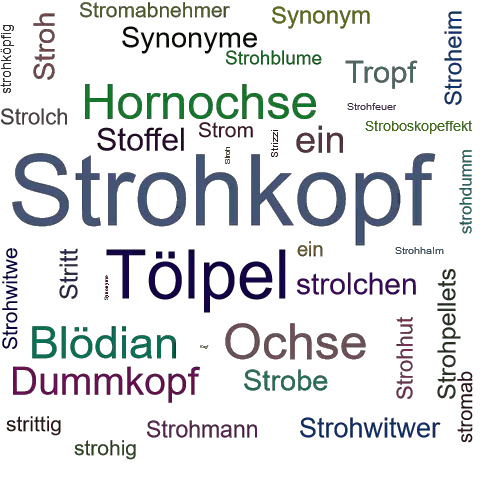 Ein anderes Wort für Strohkopf - Synonym Strohkopf