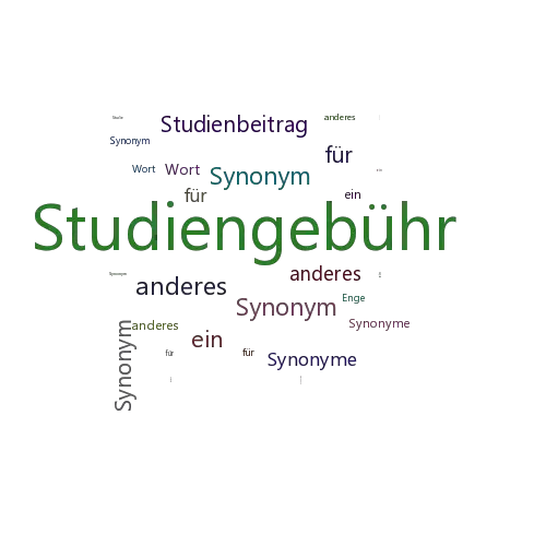 Ein anderes Wort für Studiengebühr - Synonym Studiengebühr