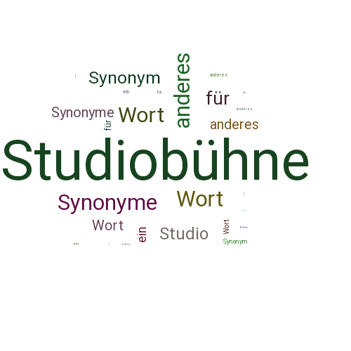 Ein anderes Wort für Studiobühne - Synonym Studiobühne