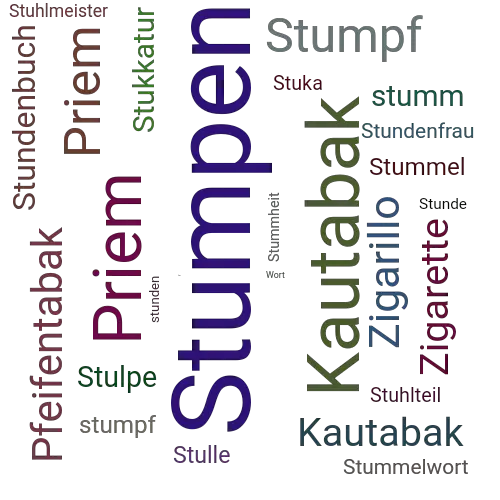 Ein anderes Wort für Stumpen - Synonym Stumpen
