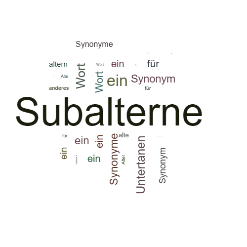 Ein anderes Wort für Subalterne - Synonym Subalterne