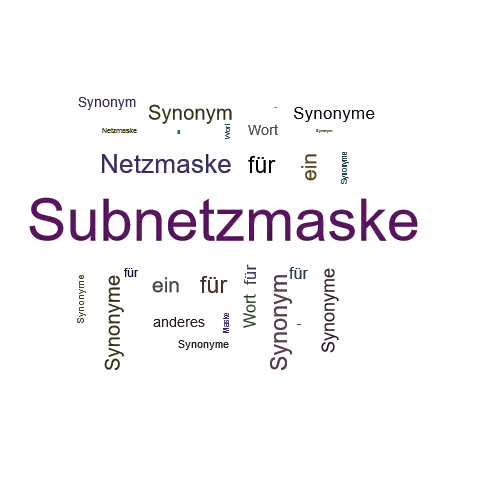 Ein anderes Wort für Subnetzmaske - Synonym Subnetzmaske