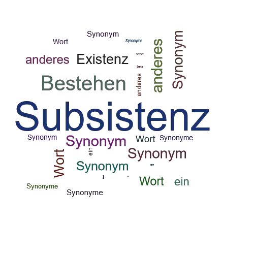 Ein anderes Wort für Subsistenz - Synonym Subsistenz