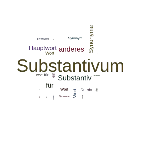 Ein anderes Wort für Substantivum - Synonym Substantivum