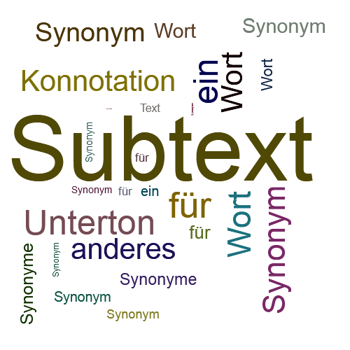 Ein anderes Wort für Subtext - Synonym Subtext