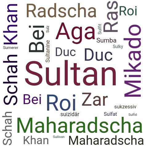 Ein anderes Wort für Sultan - Synonym Sultan