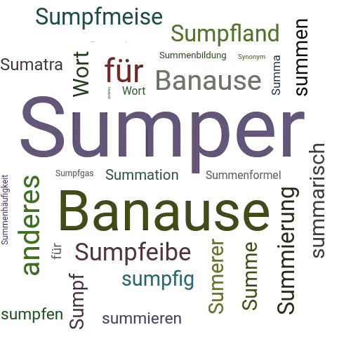 Ein anderes Wort für Sumper - Synonym Sumper