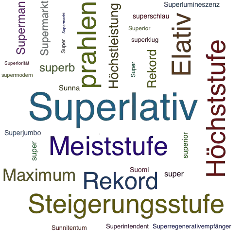 Ein anderes Wort für Superlativ - Synonym Superlativ