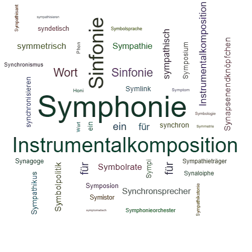 Ein anderes Wort für Symphonie - Synonym Symphonie