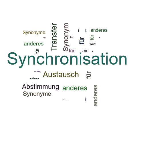 Ein anderes Wort für Synchronisation - Synonym Synchronisation
