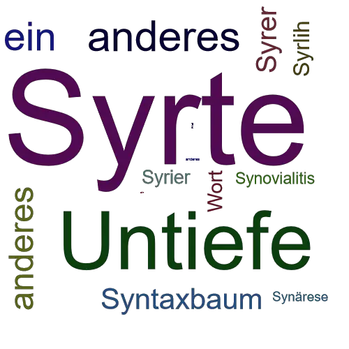 Ein anderes Wort für Syrte - Synonym Syrte