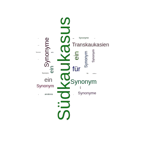 Ein anderes Wort für Südkaukasus - Synonym Südkaukasus