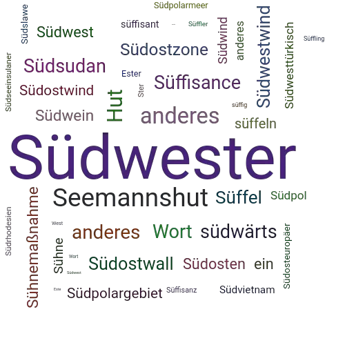 Ein anderes Wort für Südwester - Synonym Südwester