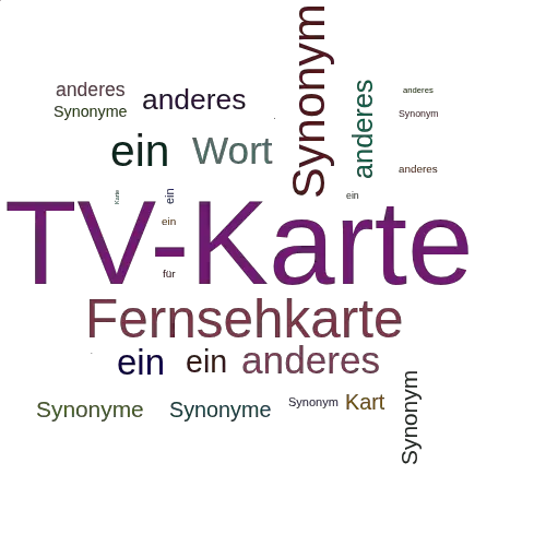 Ein anderes Wort für TV-Karte - Synonym TV-Karte