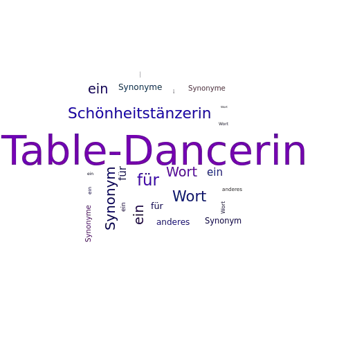 Ein anderes Wort für Table-Dancerin - Synonym Table-Dancerin