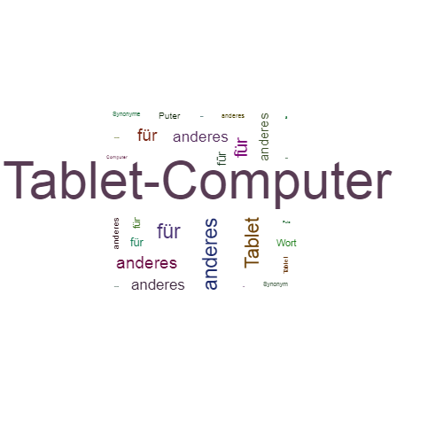 Ein anderes Wort für Tablet-Computer - Synonym Tablet-Computer