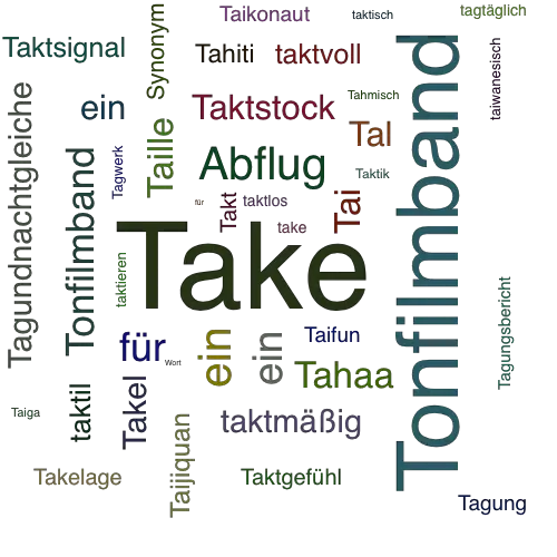 Ein anderes Wort für Take - Synonym Take