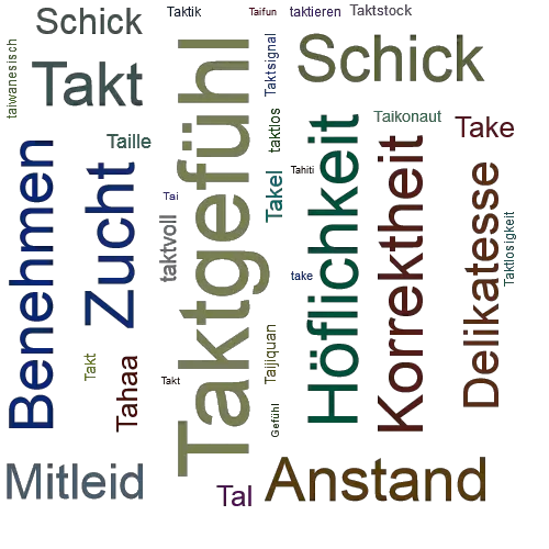 Ein anderes Wort für Taktgefühl - Synonym Taktgefühl