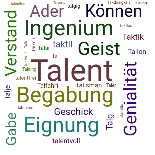 Ein anderes Wort für Talent - Synonym Talent