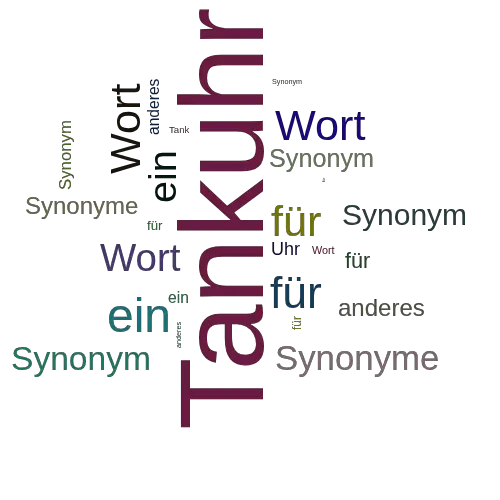 Ein anderes Wort für Tankuhr - Synonym Tankuhr