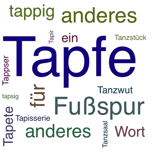 Ein anderes Wort für Tapfe - Synonym Tapfe