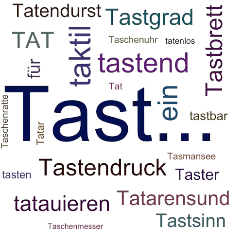 Ein anderes Wort für Tast... - Synonym Tast...