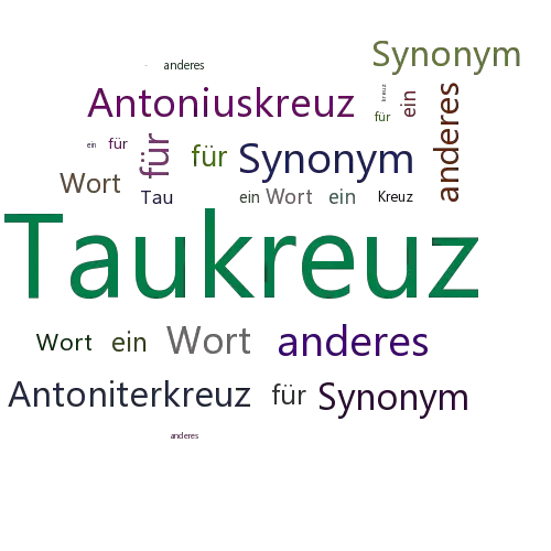 Ein anderes Wort für Taukreuz - Synonym Taukreuz