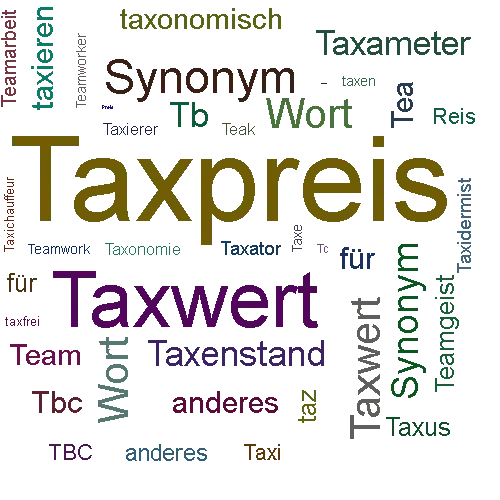Ein anderes Wort für Taxpreis - Synonym Taxpreis
