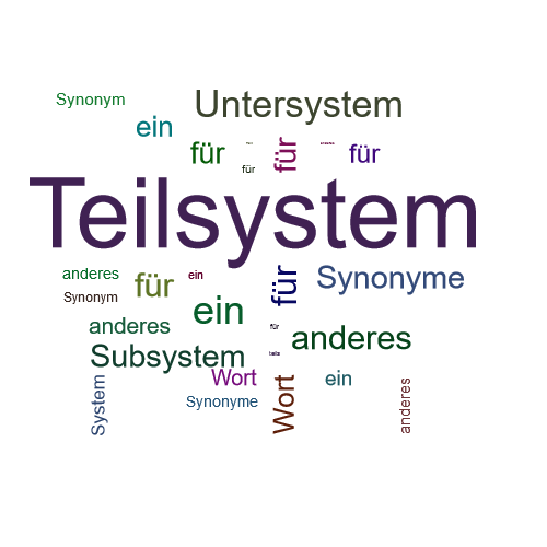 Ein anderes Wort für Teilsystem - Synonym Teilsystem