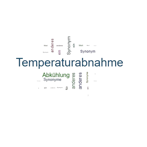 Ein anderes Wort für Temperaturabnahme - Synonym Temperaturabnahme
