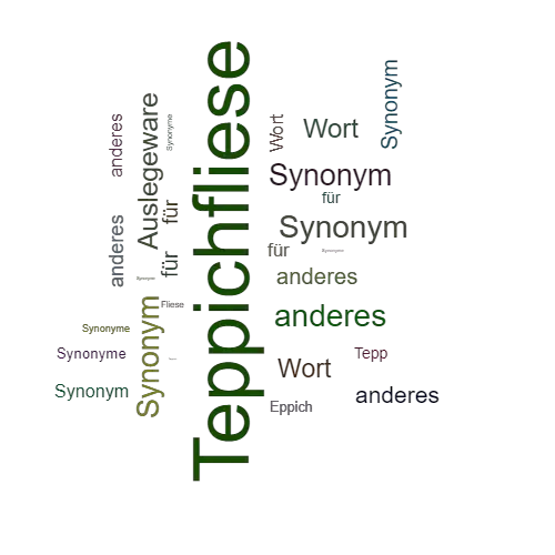 Ein anderes Wort für Teppichfliese - Synonym Teppichfliese