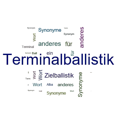 Ein anderes Wort für Terminalballistik - Synonym Terminalballistik