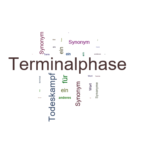 Ein anderes Wort für Terminalphase - Synonym Terminalphase