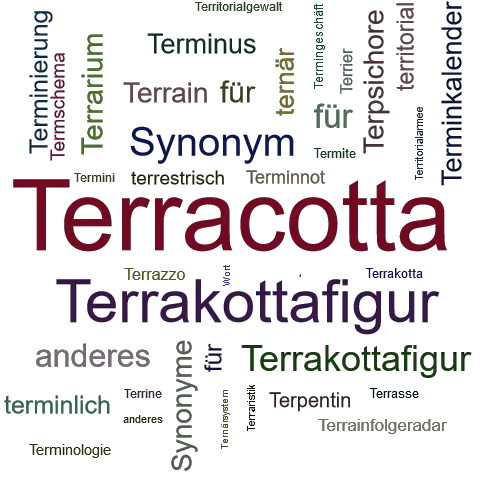 Ein anderes Wort für Terracotta - Synonym Terracotta