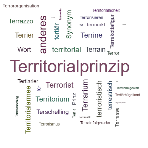 Ein anderes Wort für Territorialitätsprinzip - Synonym Territorialitätsprinzip