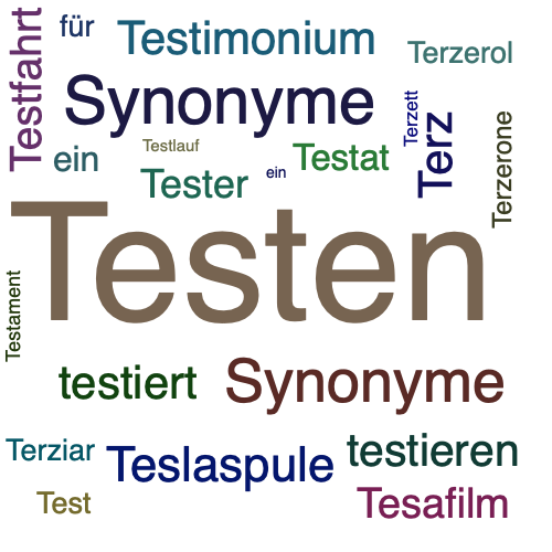 Ein anderes Wort für Testen - Synonym Testen