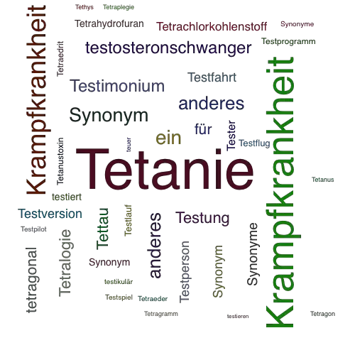 Ein anderes Wort für Tetanie - Synonym Tetanie