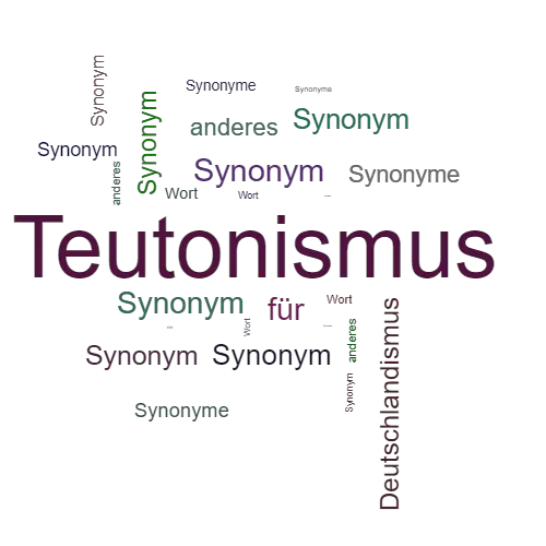Ein anderes Wort für Teutonismus - Synonym Teutonismus