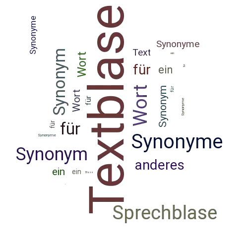 Ein anderes Wort für Textblase - Synonym Textblase