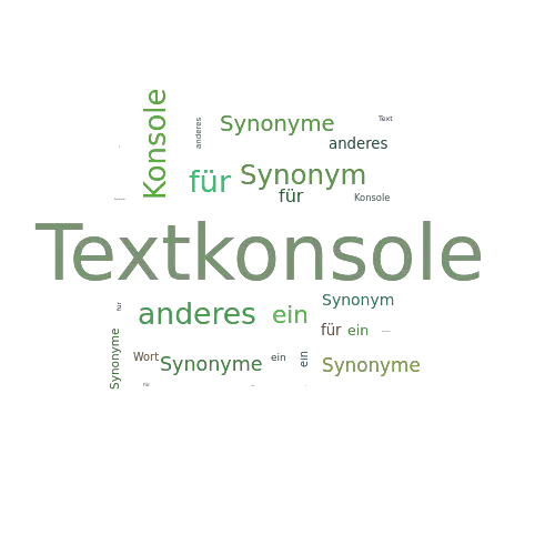 Ein anderes Wort für Textkonsole - Synonym Textkonsole