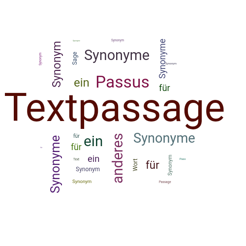 Ein anderes Wort für Textpassage - Synonym Textpassage