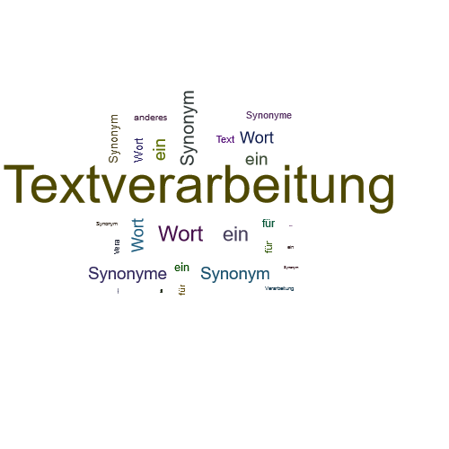 Ein anderes Wort für Textverarbeitung - Synonym Textverarbeitung