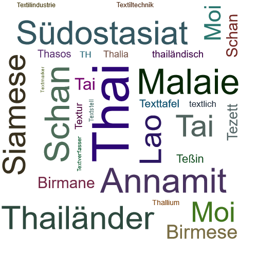 Ein anderes Wort für Thai - Synonym Thai